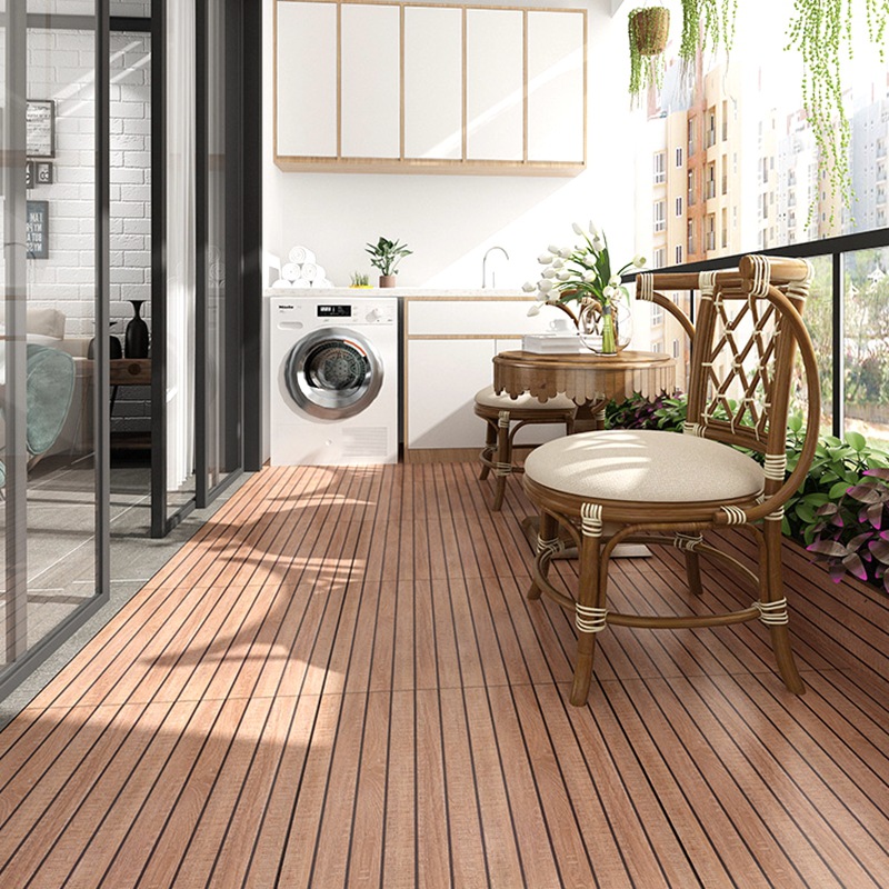 网红仿木纹瓷砖 别墅院子花园防冻地砖 室外露台木纹砖防滑地板砖