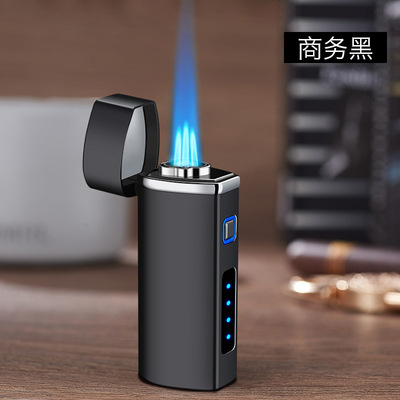 Inflatable Charging Three Torch Lighter Touch Sensing Point Cigar Creative Personal Influencer Men's Personality Gift