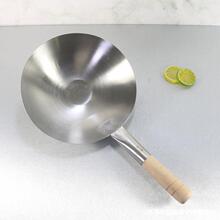 不锈钢水勺饲料勺大锅瓢汤瓢菜壳加厚餐厅厨房木柄菜勺多用勺