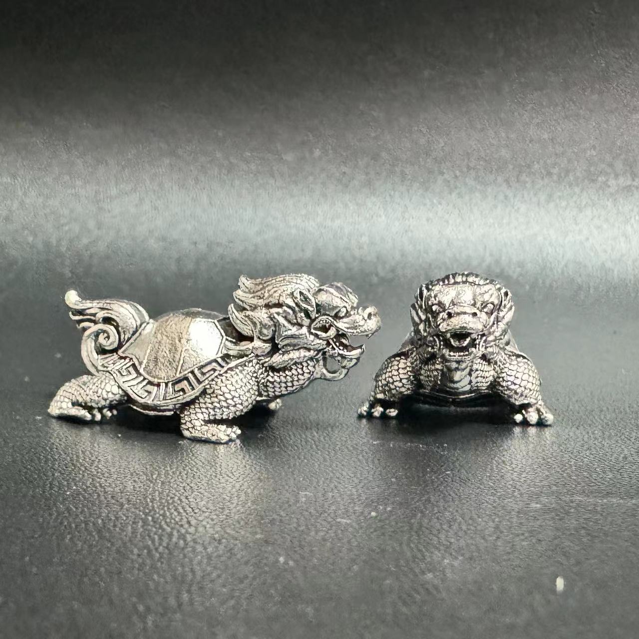 仿铜传统龙龟钥匙扣挂件创意高档挂饰玄武龙头龟汽车钥匙扣挂坠男