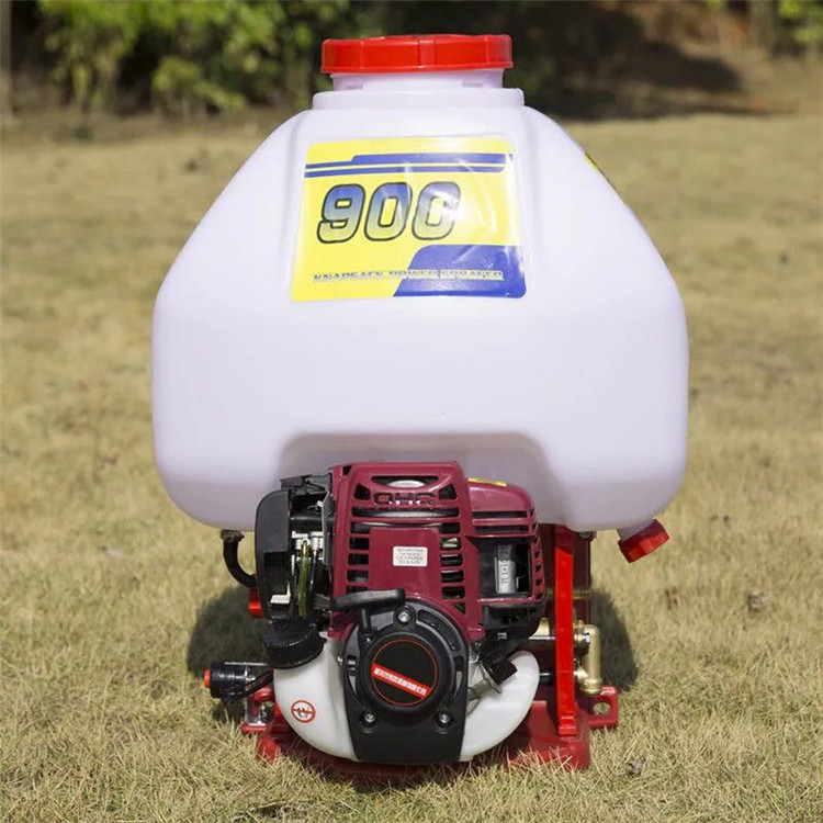 汽油四冲程园林植保防疫喷雾机 后背式高压铜泵稻田杀虫打药机
