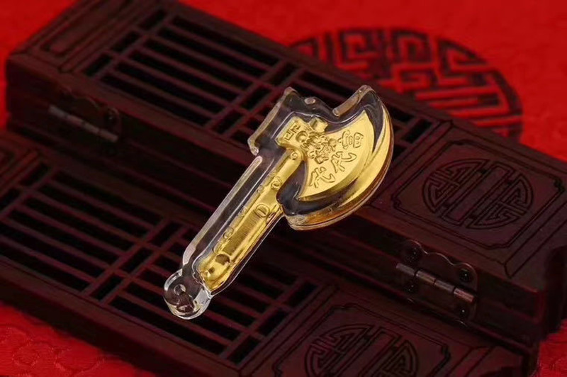 au999足金代代斧吊坠 财富金斧平安代代富斧头挂件保险会销礼品