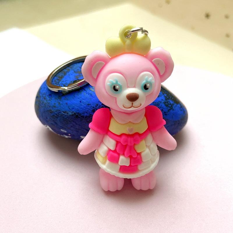 5093# Soft Plastic Cartoon Doll Key Pendants Ling Na Bei Er StellaLou Little Fox Duffy Bear Schoolbag Pendant