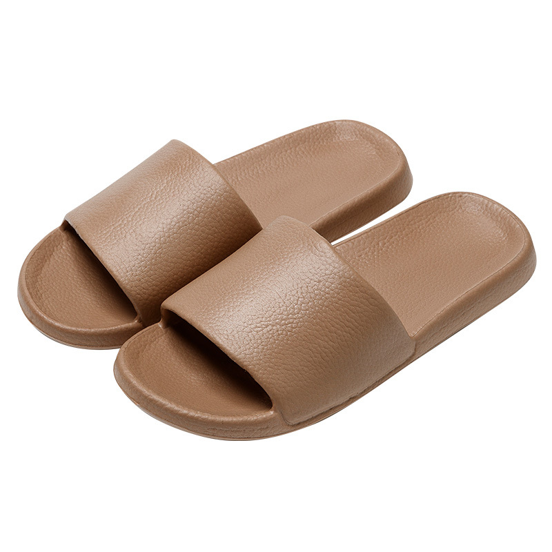 Slip-on Slippers for Women Summer Indoor Home Couple Thick-Soled Bathroom Bath Soft and Comfortable Slippers for Men Outdoor Wear
