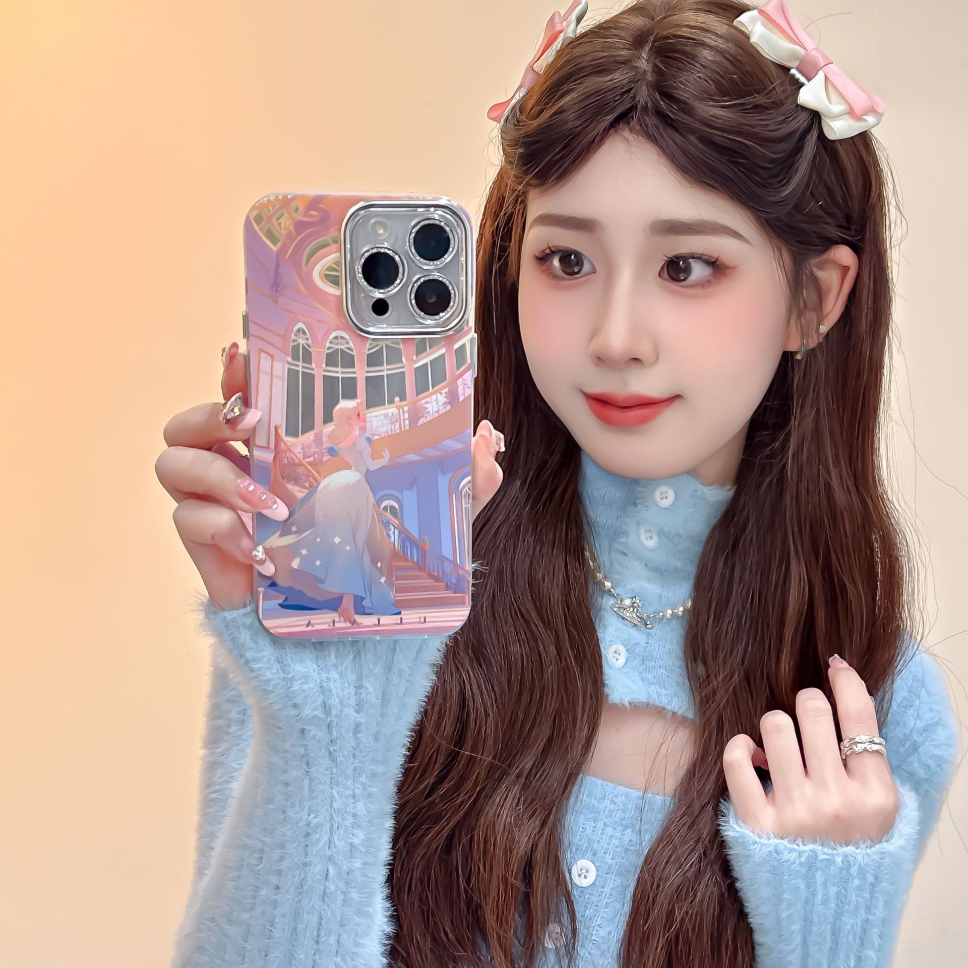 童话漫画白雪公主适用苹果15promax手机壳适用iphone14全包12女11