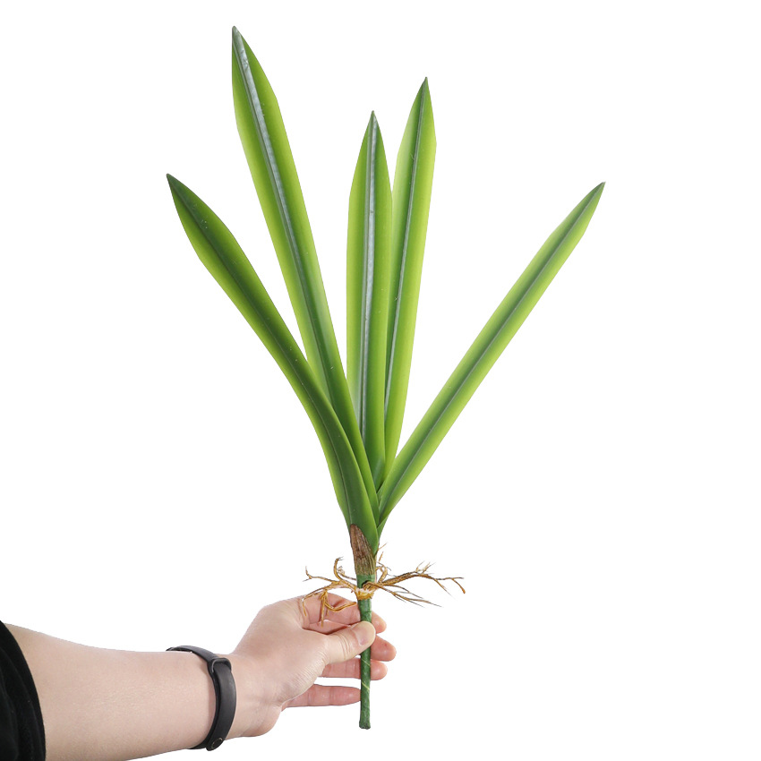 仿真叶材塑胶材质剑兰叶兰花配叶假花植物 蕙兰叶 兰花叶