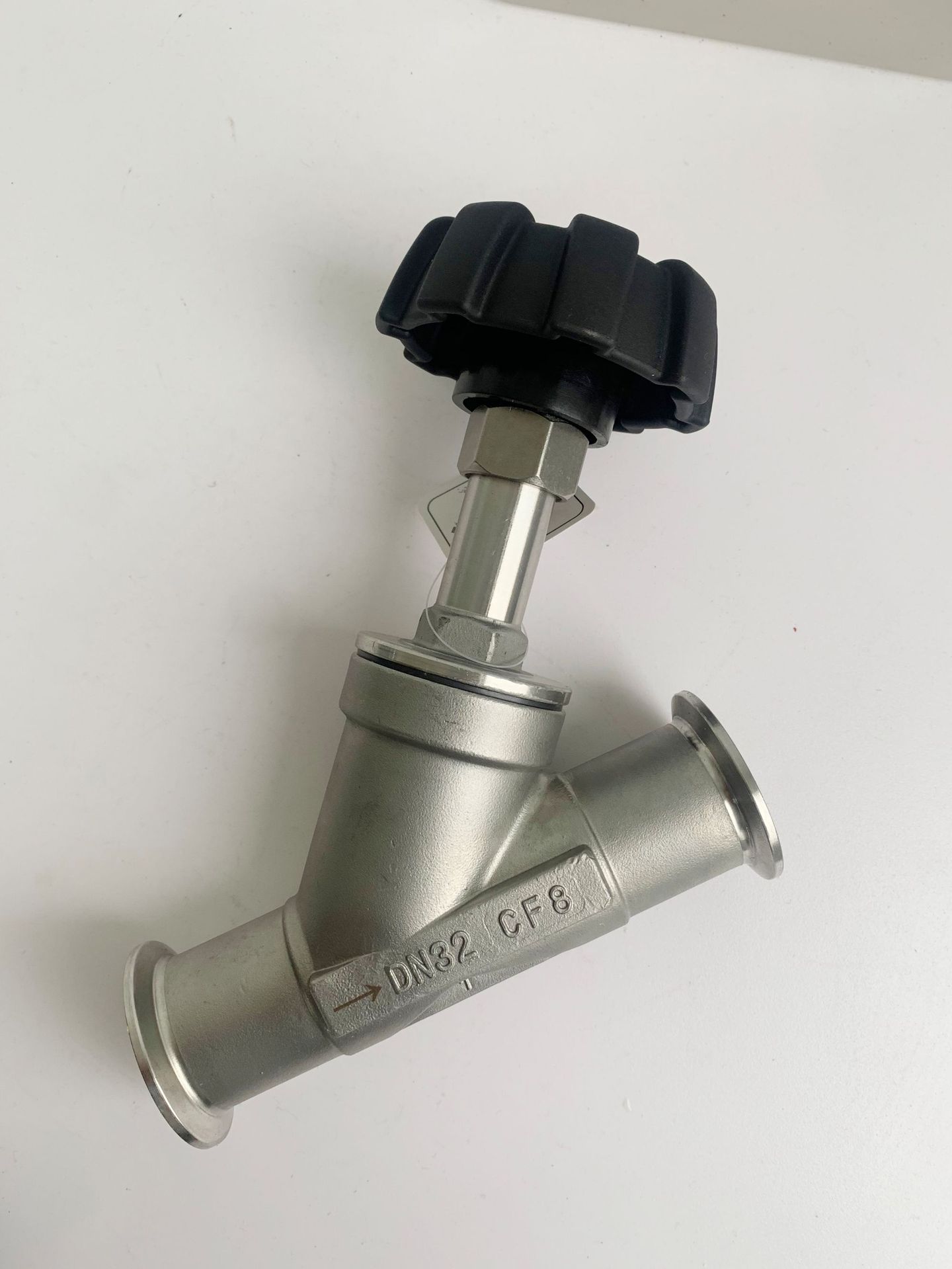 304不锈钢手动快装丝扣角座阀 316y型截止阀焊接法兰螺纹阀门