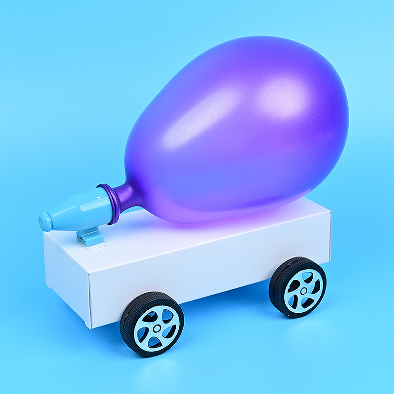 气球反冲小车纸盒发明科学实验自制车辆小学教科版配套小制作推荐