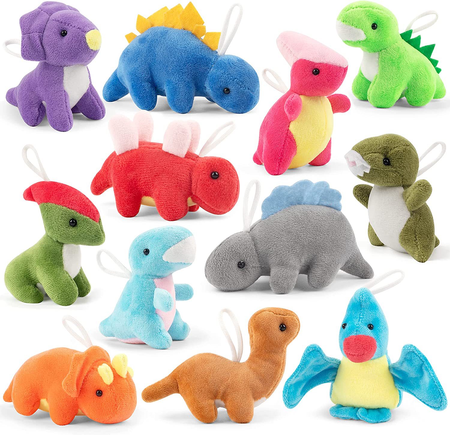 Cross-Border Amazon Hot Dinosaur Mini Pendant Plush Toys Factory in Stock Wholesale