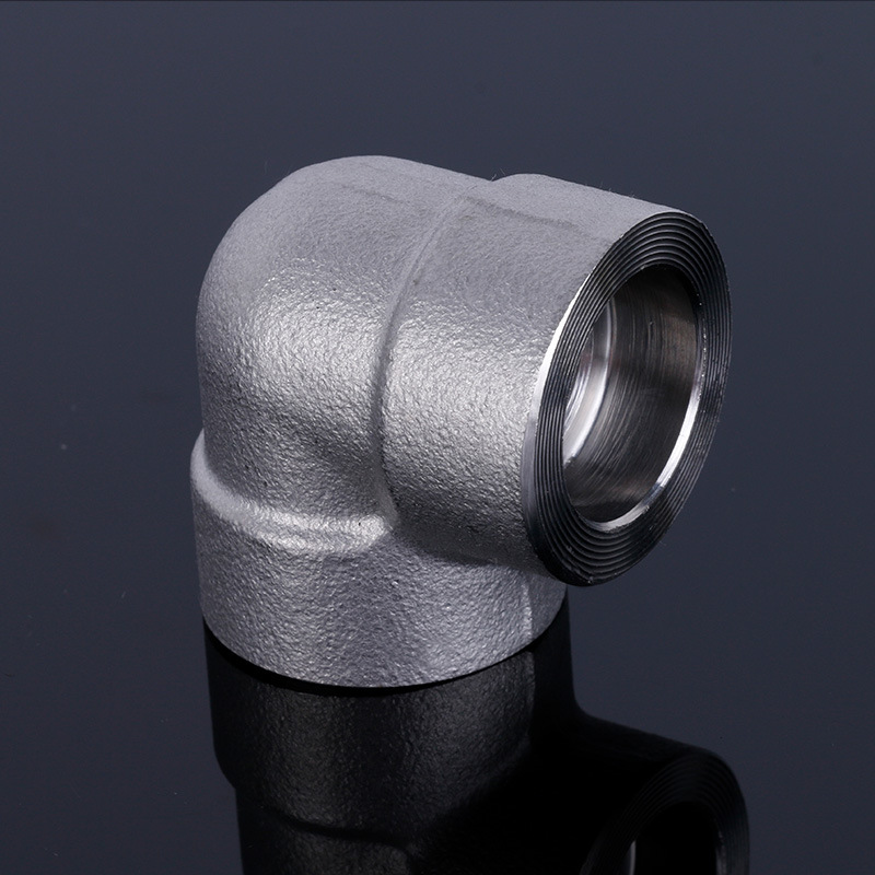 304不锈钢弯头90度高压承插焊接4分弯头内外丝对丝接头不锈钢三通