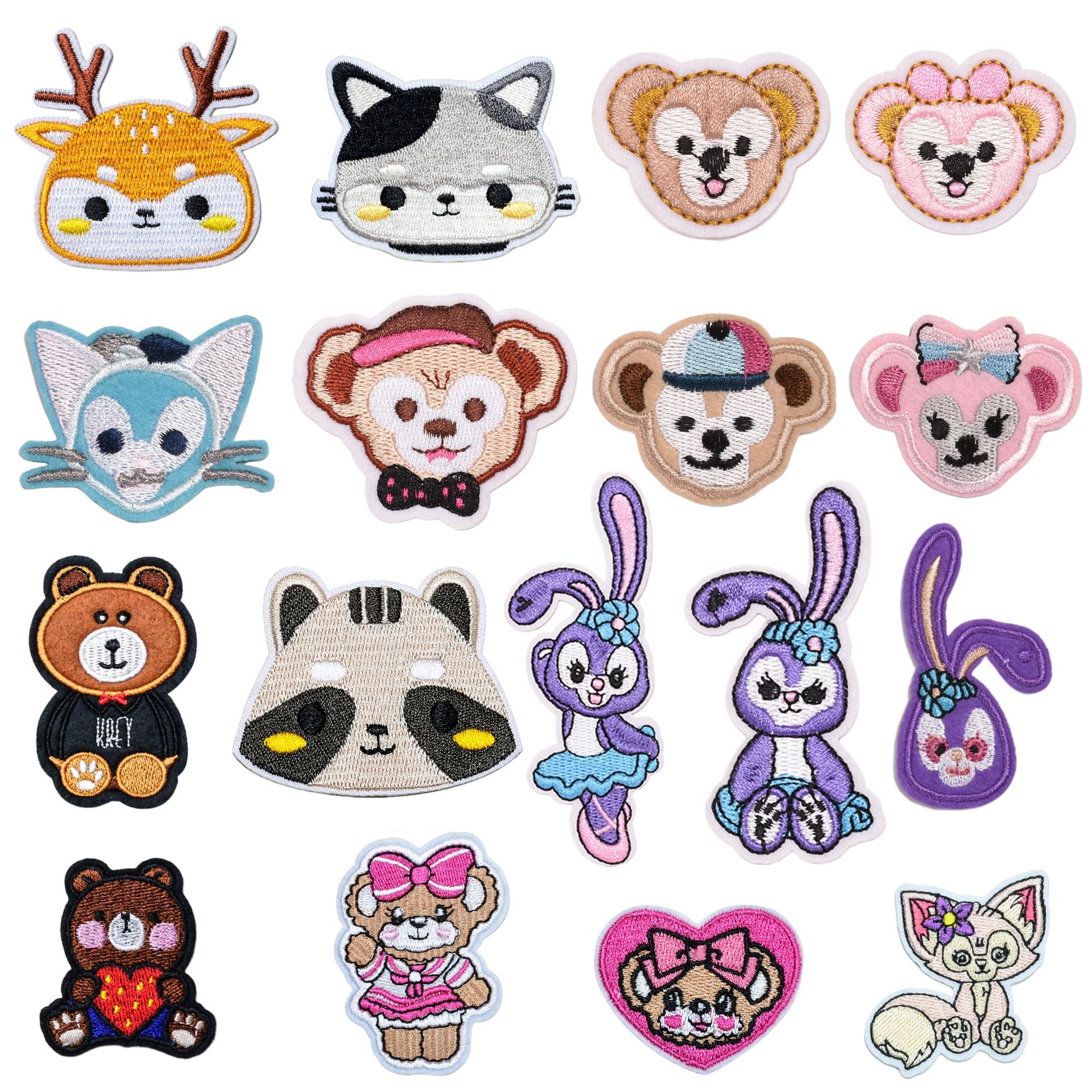 儿童卡通刺绣补丁贴衣服破洞修补贴装饰时尚图案烫画裤子贴花布贴