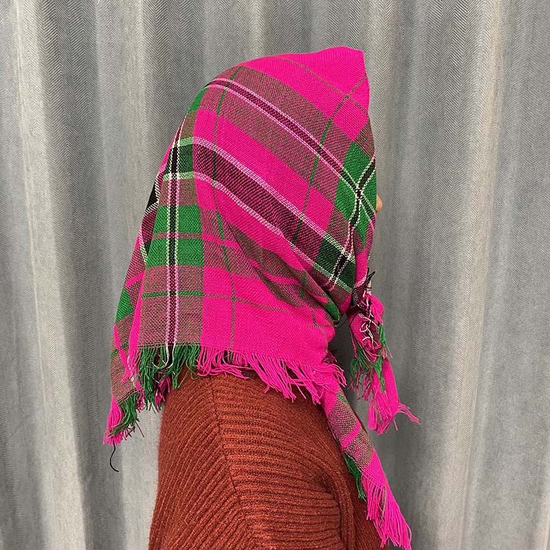 农村妇女中老年奶奶头巾格子方巾劳保用品包头方围巾表演围巾批发