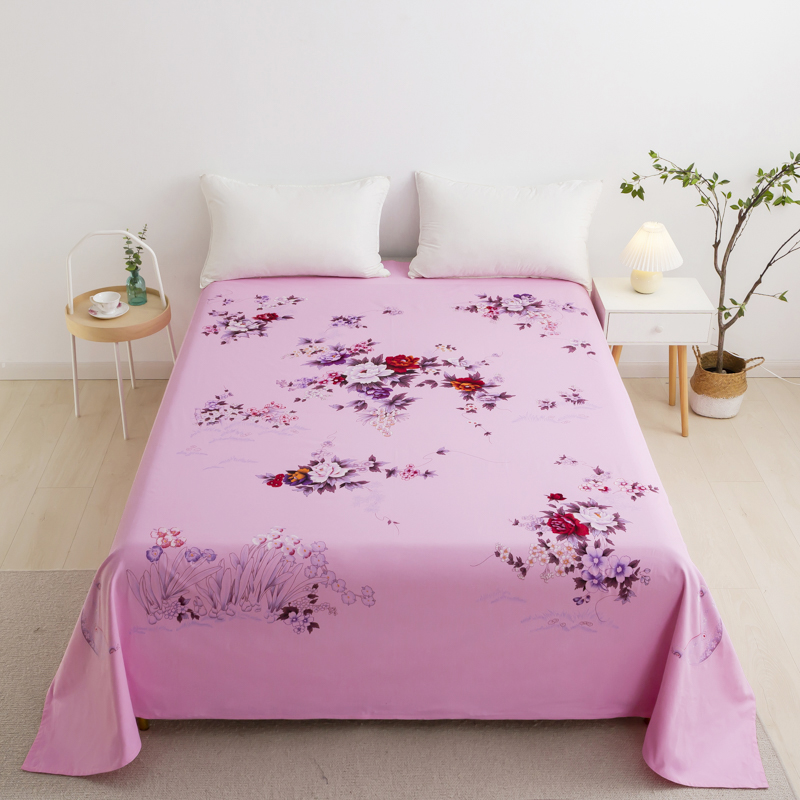 11n上海老式床单丝光棉国民印花怀旧老粗布纯棉布料裸睡被单单件