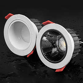 浴室深防眩防水射灯cob厨房卫生间淋浴房防雾嵌入式天花灯led筒灯