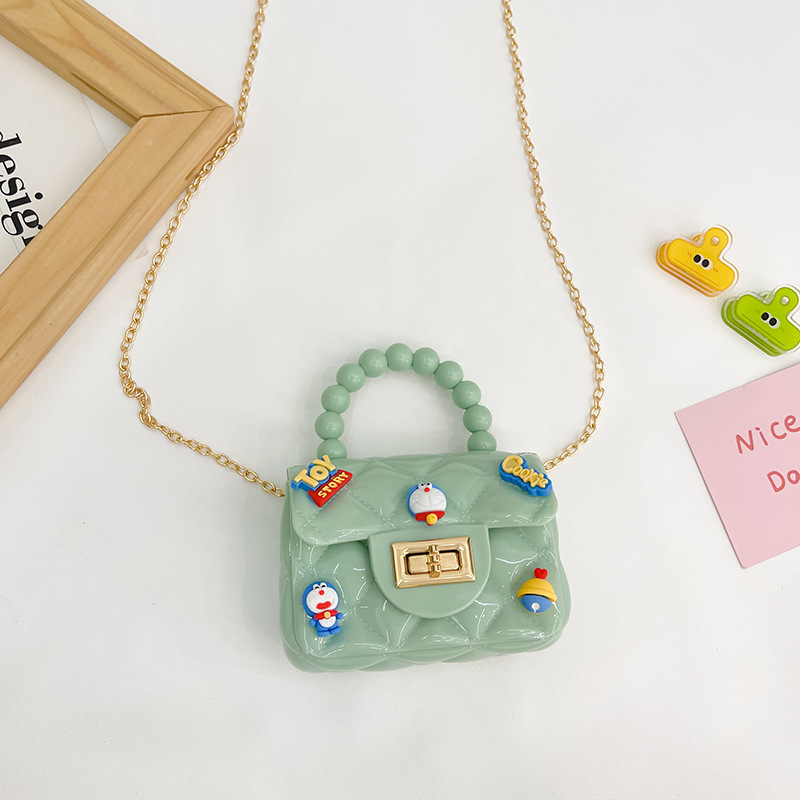 haonna女童包包硅胶糖果色儿童时尚单肩斜挎包可爱卡通迷你手提包