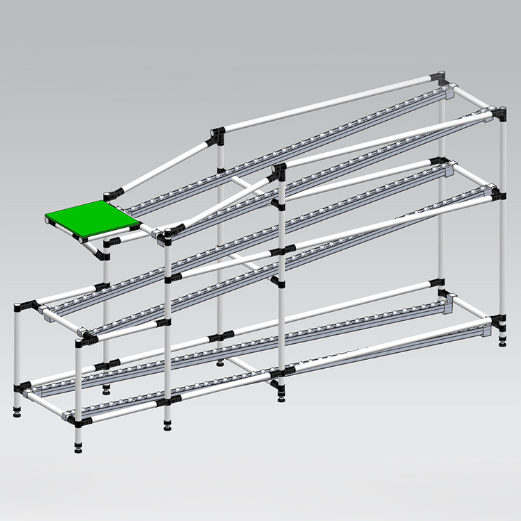 厂家现货精益管流利货架 物料架仓库物流精益管货架定 制