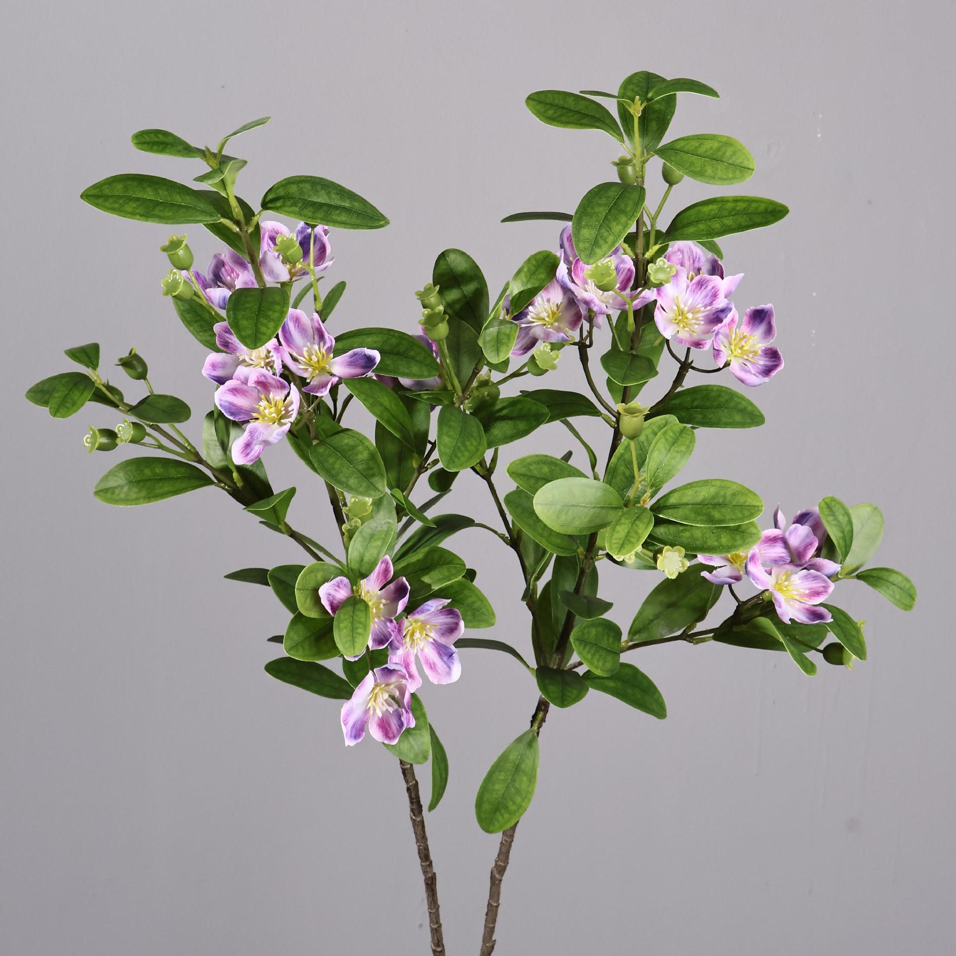 仿真花桃金娘带果海棠叶家居酒店软装饰婚庆布景插花花艺摆件假花