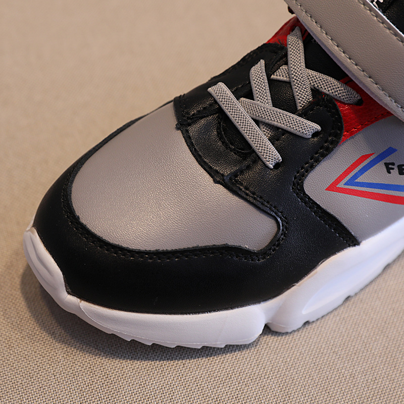 飞跃中大童鞋女孩小白鞋女童男童运动鞋白色小学生鞋子儿童旅游鞋