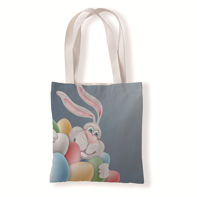 Easter One-Shoulder Canvas Bag Leisure Coin Pocket Portable Art Shopping Gift Bag Yiwu Printed Canvas Bag