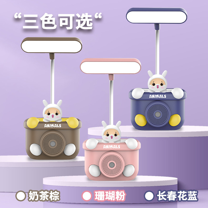 cartoon little moon rabbit led pencil sharper cubby lamp space rabbit children eye-protection lamp bedside night light decoration gift