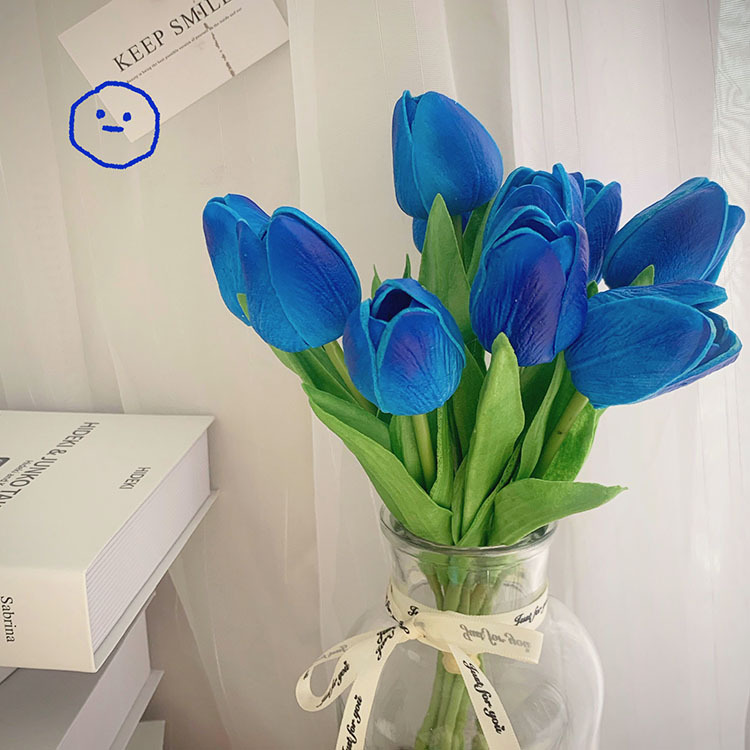 郁金香仿真郁金香 pu迷你郁金香家居装饰仿真花假花pu花