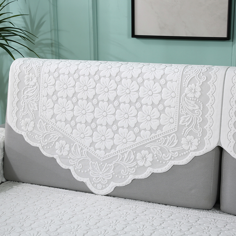 3igp加厚蕾丝沙发巾靠背巾四季通用沙发帘盖布百搭三角巾新款沙发