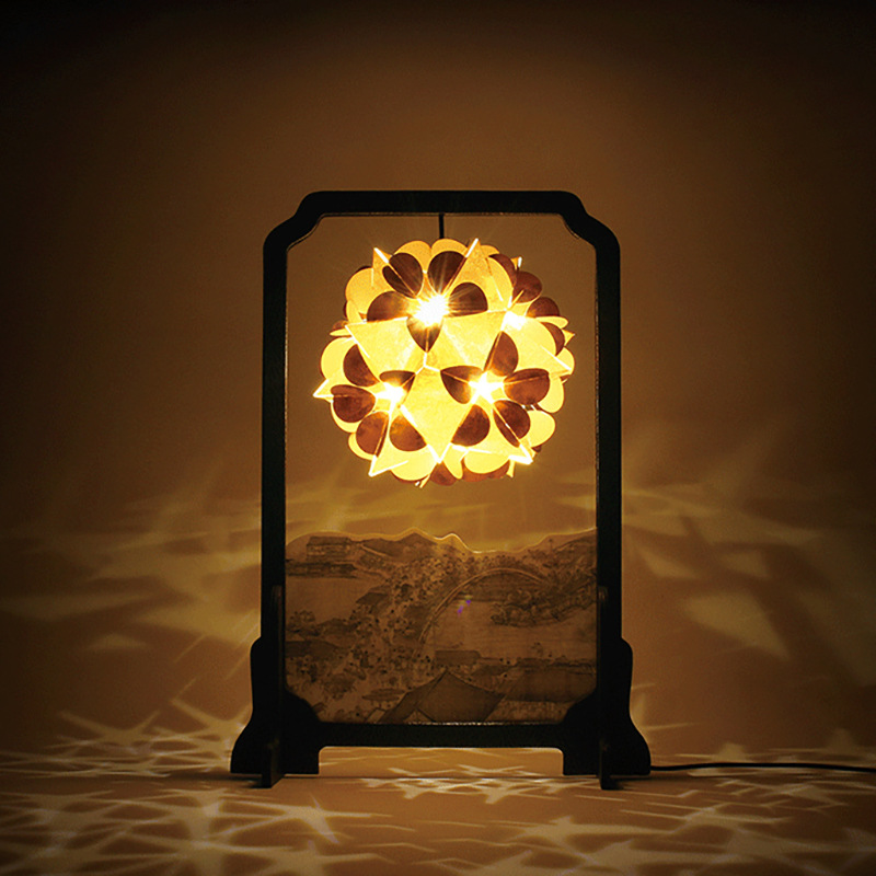 故宫清明上河图纸雕灯diy古风led生日礼物故宫文创礼品