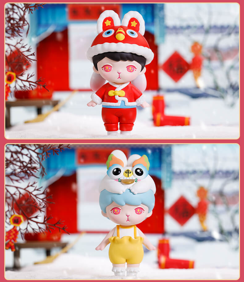bunny兔子恭贺新禧系列手办盲盒popmart泡泡玛特女生新年礼物摆件