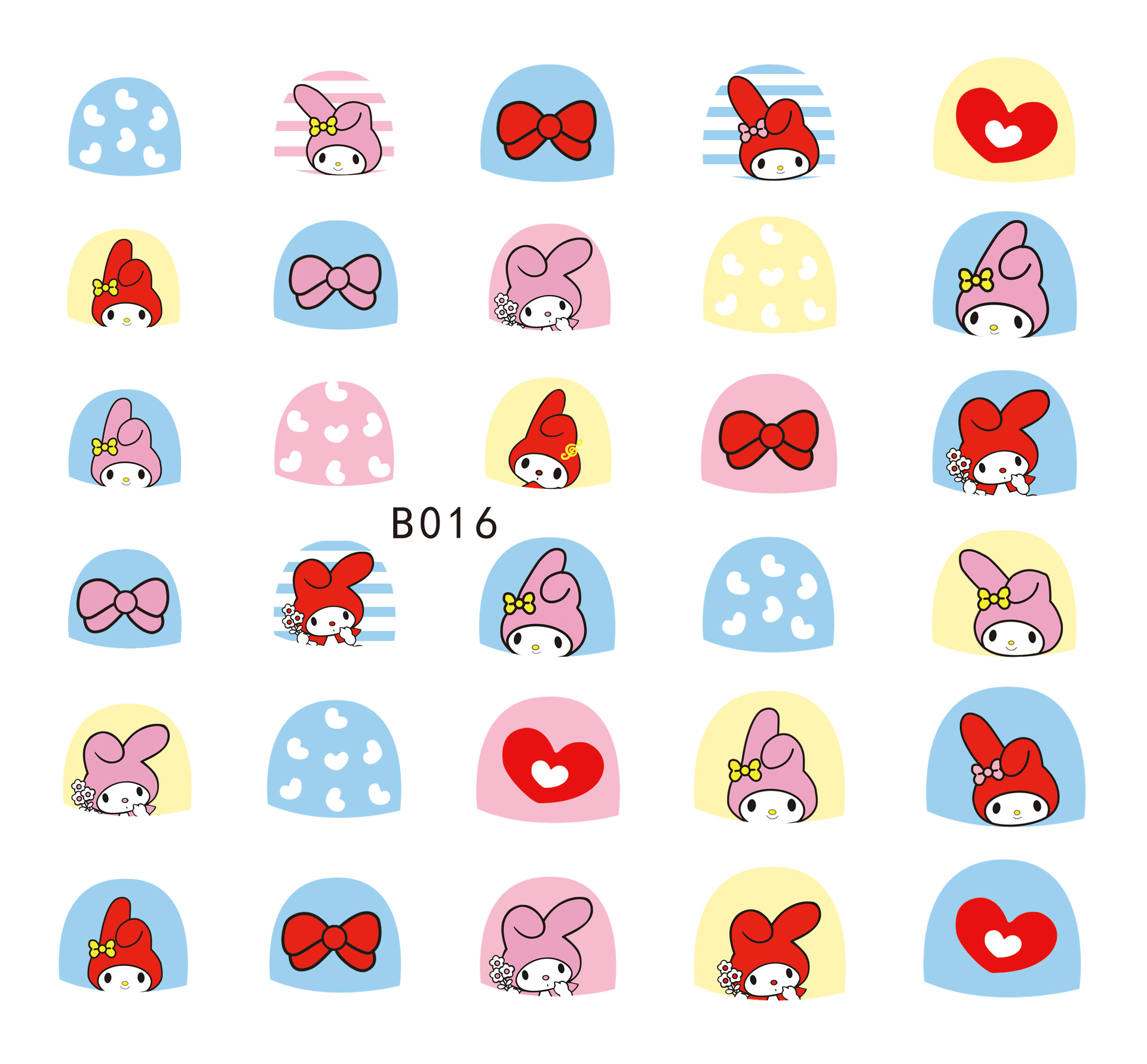 儿童指甲贴 可爱卡通小猪小猫小熊儿童指甲贴 b001-017