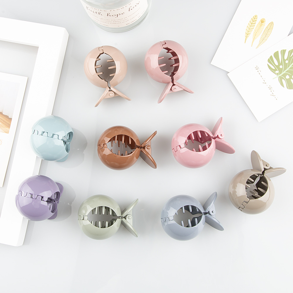 新款小鱼洗澡头发抓夹发卡 韩版女生后脑勺头饰发夹头顶抓夹-阿里巴巴