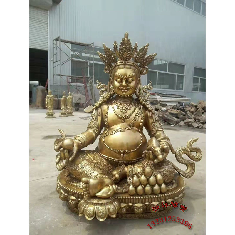 二臂玛哈嘎拉佛像纯铜铸造大型全铜一米五红棒玛哈嘎怙主拉护法像