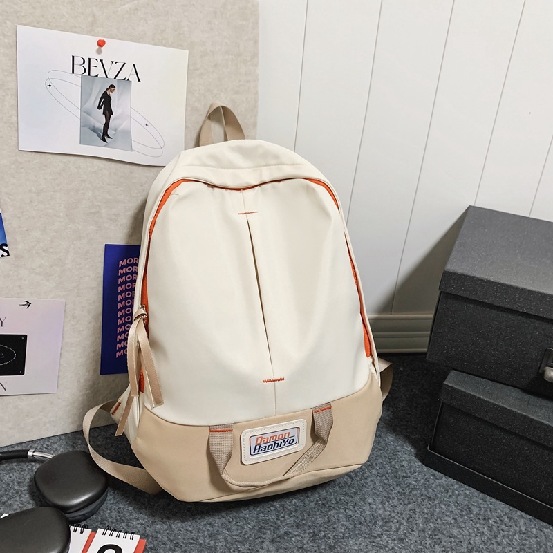 Schoolbag Female Ins High School Primary School Student Junior High School Student Mori Style Contrast Color Backpack College Students' Backpack