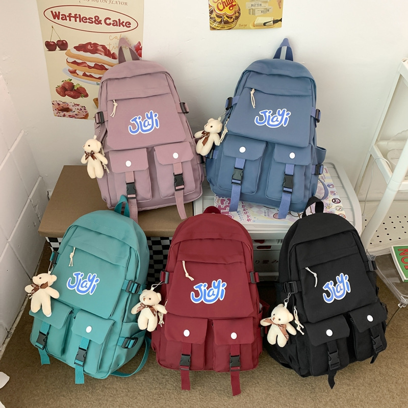 Schoolbag Girl Spring New Backpack High School Student Junior High School Student Primary School Student Campus Backpack Grade 3 to Grade 6