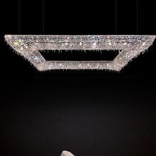 意大利设计师客厅水晶吊灯餐厅轻奢别墅方形会所展厅高端酒店灯具
