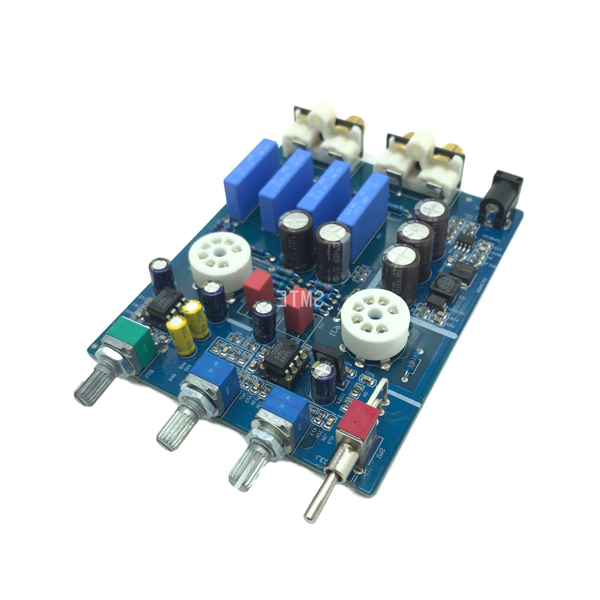 hifi音响功放前置放大 发烧级6j1电子管胆机前级板hifi甲类音调板