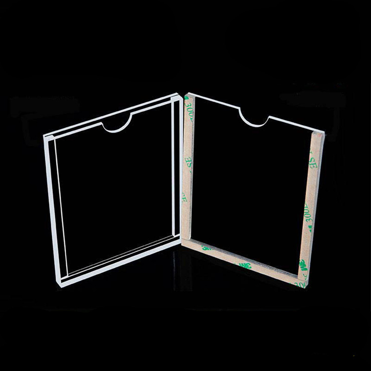 单双层亚克力插槽a456卡纸宣传展示牌透明有机插盒带胶自粘可定制