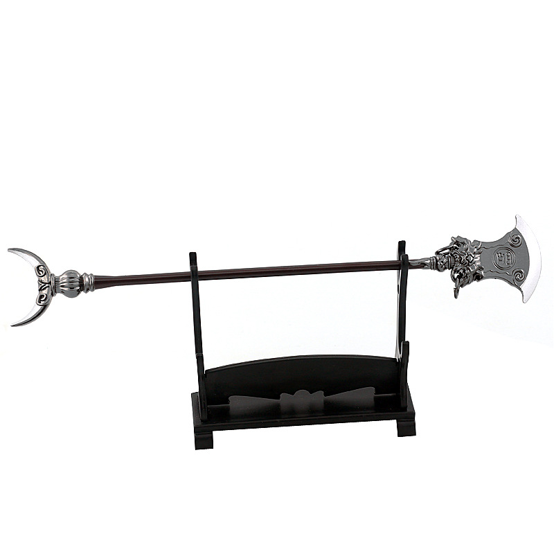 水浒传冷兵器武器模型传统文化周边鲁智深水魔镔铁禅杖22cm摆件
