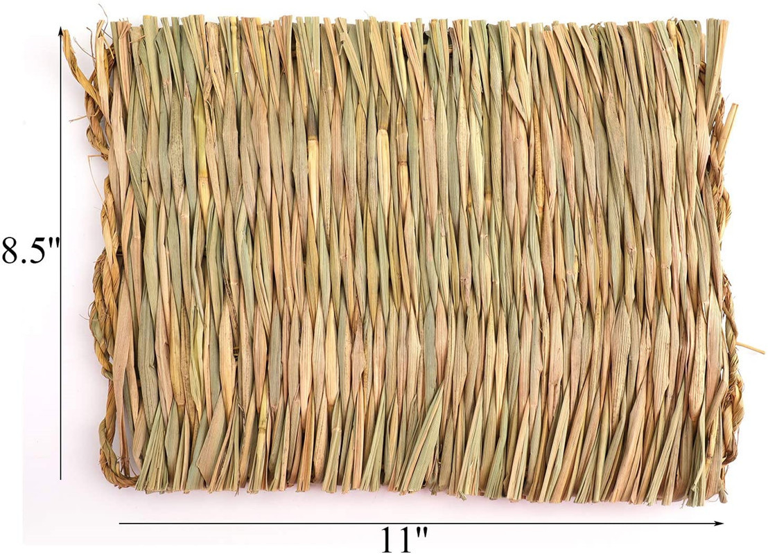 兔子玩具仓鼠龙猫荷兰猪草编脚垫草地垫 兔床可磨牙草窝 草屋草垫