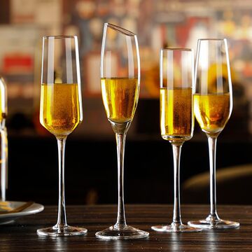 高颜值水晶香槟杯酒吧起泡酒高脚杯套装创意鸡尾酒杯子一对-阿里巴巴