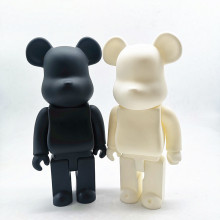 bearbrick400%积木熊暴力熊白模DIY素材上色手办模型玩具摆件公仔