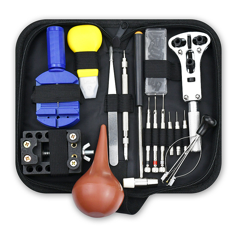 新款热销钟表维修工具16件套 修手表拆卸调整手表组合套装