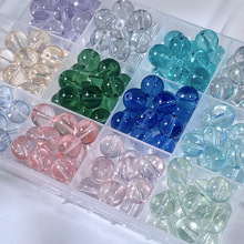 厂家批发10mm透明琉璃珠圆珠玻璃散珠子DIY手工制作手串项链材料