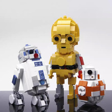 MOC-165854套装积木3PO 兄弟R2D2兼容乐高拼装机器人摆件孩子礼物