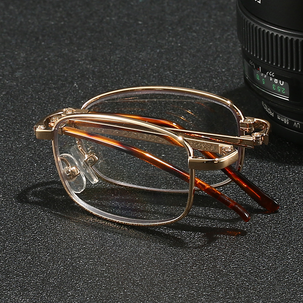 折叠便携老花镜防蓝光变色老人眼镜欧美跨境老花眼镜远近两用批发