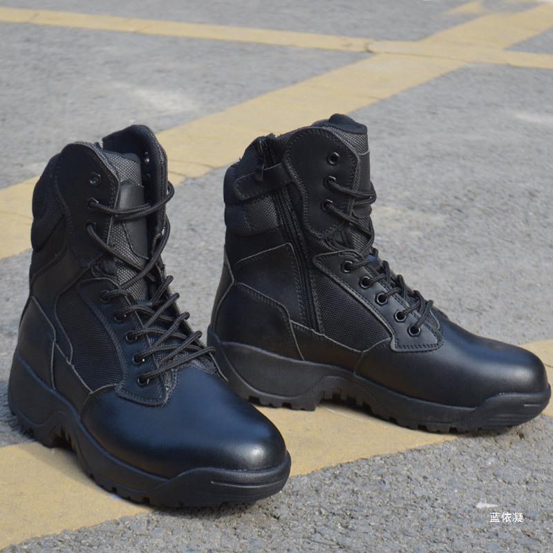 正男靴作战靴军迷靴特种兵陆战靴美式户外马丁靴牛皮羊毛-阿里巴巴