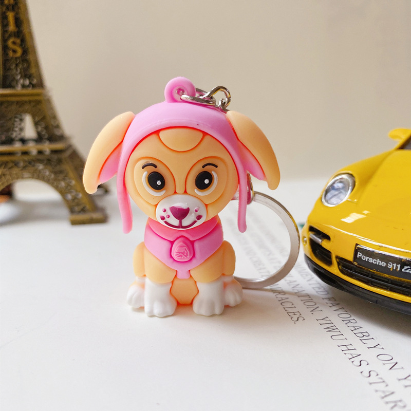 5180# Cute Classic Dog Team Doll Keychain Personalized Flexible Glue Puppy Dog Pendant Activity Small Gift Batch
