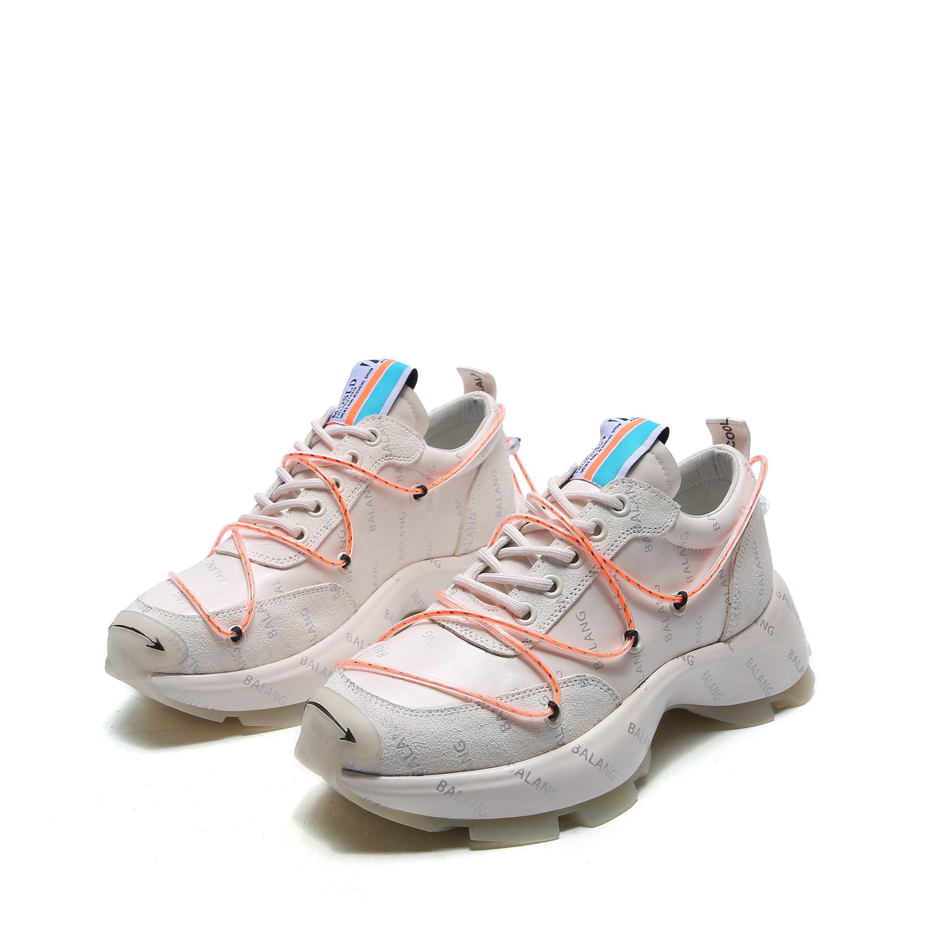 老爹鞋女2021春季新款韩版圆头系带厚底休闲鞋满天星