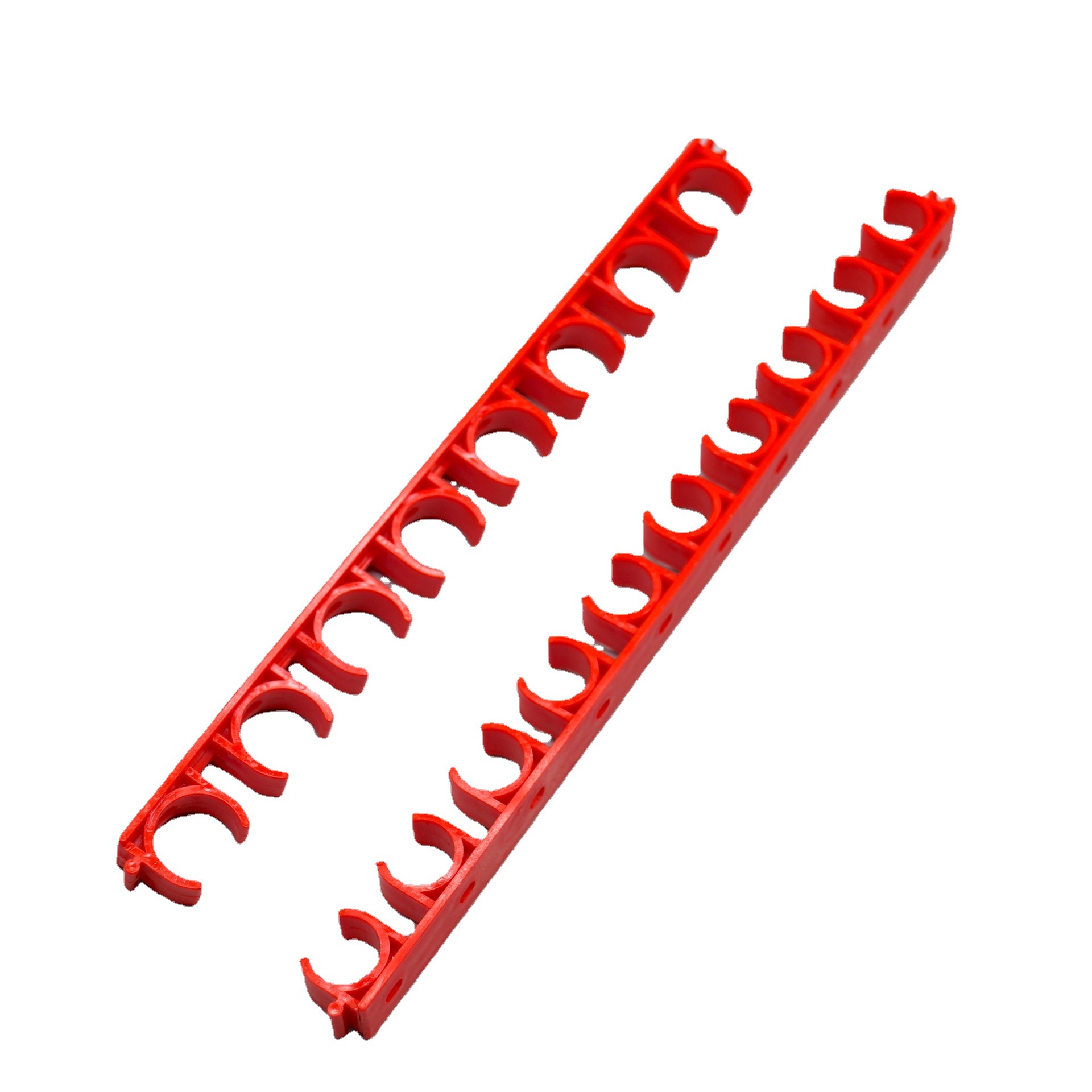 16 20pvc低位u型塑料固定8位10位管卡连排管夹加宽大间距宽位排卡