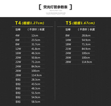 OD59批发T4灯管长条家用老式细日光灯管小荧光灯管T5办公室格栅灯