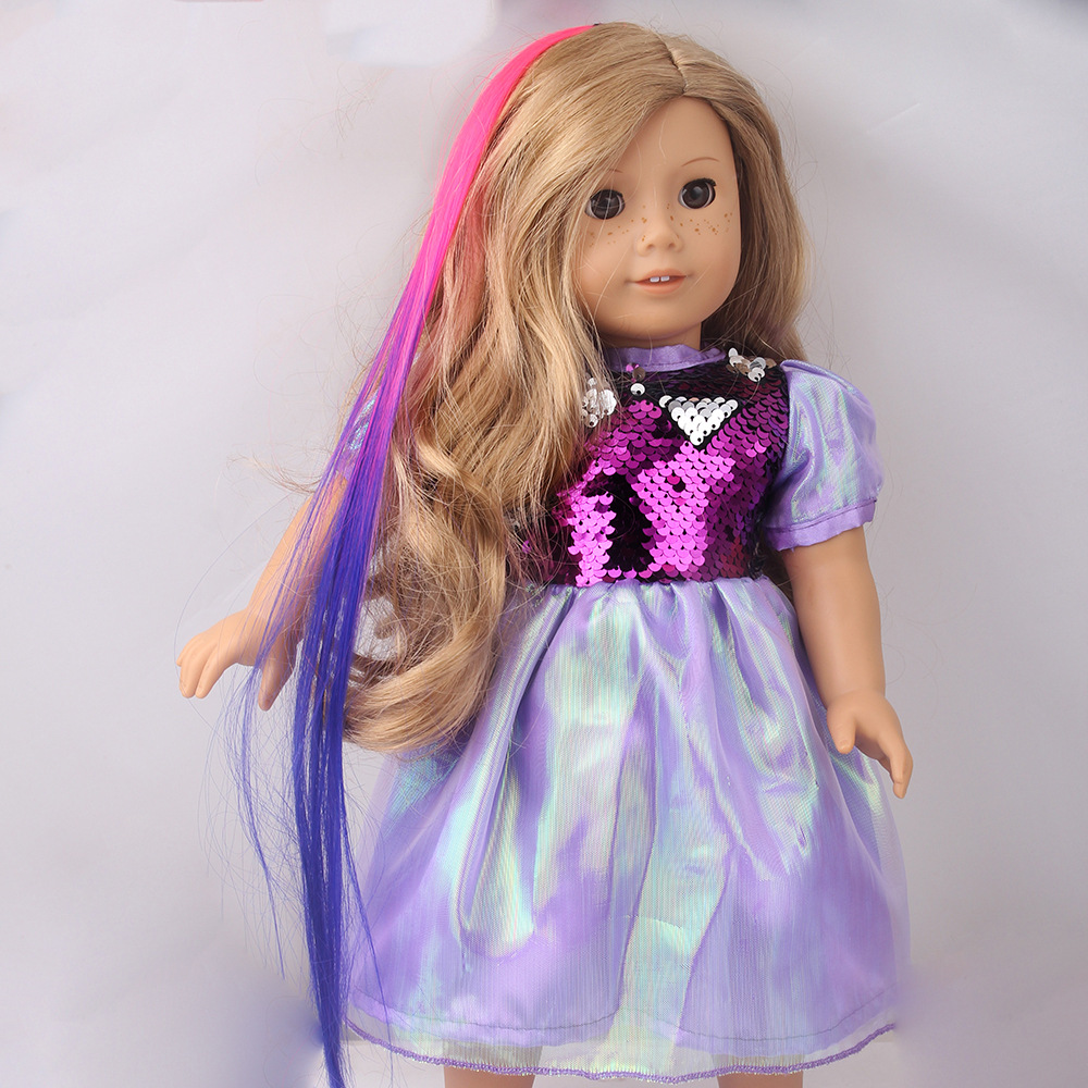 跨境货源18寸美国女孩娃娃假发 娃娃玩具配件发片